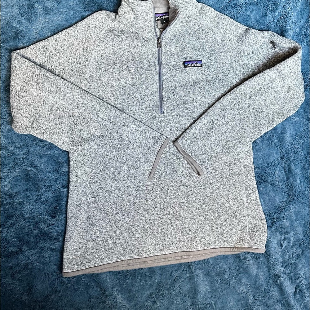 Patagonia Men's Heathered Gray Zip-Up Sweater